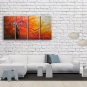 Tetraptych Contemporary Wall Art Floral Plum Blossom Gallery Wrapped