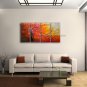Tetraptych Contemporary Wall Art Floral Plum Blossom Gallery Wrapped