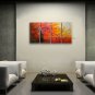 Tetraptych Contemporary Wall Art Floral Plum Blossom Gallery Wrapped
