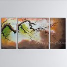 Triptych Contemporary Wall Art Floral Painting Plum Blossom Inner Framed