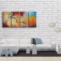 Tetraptych Contemporary Wall Art Floral Plum Blossom On Canvas Artworks