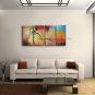 Tetraptych Contemporary Wall Art Floral Plum Blossom On Canvas Artworks