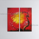 Elegant Contemporary Wall Art Floral Painting Plum Blossom Inner Framed
