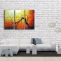 Triptych Contemporary Wall Art Floral Plum Blossom Decoration Ideas
