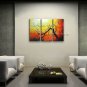 Triptych Contemporary Wall Art Floral Plum Blossom Decoration Ideas