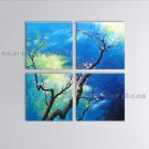 4 Pieces Contemporary Wall Art Floral Plum Blossom Inner Stretched