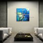 4 Pieces Contemporary Wall Art Floral Plum Blossom Inner Stretched