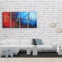 4 Pieces Contemporary Wall Art Floral Plum Blossom Gallery Wrapped