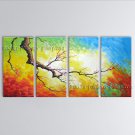 4 Pieces Contemporary Wall Art Floral Plum Blossom Decoration Ideas