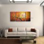 Triptych Contemporary Wall Art Floral Cherry Blossom Landscape Scene