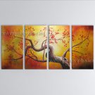 Tetraptych Contemporary Wall Art Floral Cherry Blossom Gallery Wrapped