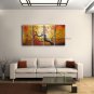 Tetraptych Contemporary Wall Art Floral Cherry Blossom Gallery Wrapped