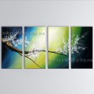 4 Pieces Contemporary Wall Art Floral Painting Cherry Blossom Inner Framed