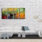 Tetraptych Contemporary Wall Art Floral Painting Cherry Blossom Scenery