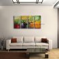 Tetraptych Contemporary Wall Art Floral Painting Cherry Blossom Scenery