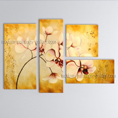 Large Contemporary Wall Art Floral Painting Orchid Contemporary Decor