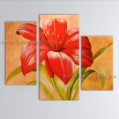 Handmade Triptych Contemporary Wall Art Floral Painting Flower Oil Canvas