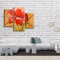 Handmade Triptych Contemporary Wall Art Floral Painting Flower Oil Canvas