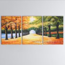 Triptych Contemporary Wall Art Landscape Painting Park Gallery Wrapped