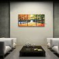 Triptych Contemporary Wall Art Landscape Painting Park Gallery Wrapped