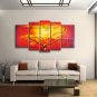 Pentaptych Contemporary Wall Art Landscape Painting Tree Inner Stretched