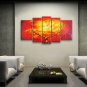 Pentaptych Contemporary Wall Art Landscape Painting Tree Inner Stretched