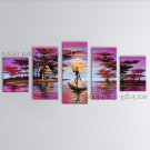 5 Pieces Contemporary Wall Art Landscape Painting Decoration Ideas