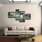 Tetraptych Contemporary Wall Art Landscape Painting Tree Ready To Hang