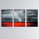 Handmade Triptych Contemporary Wall Art Landscape Painting Interior Design