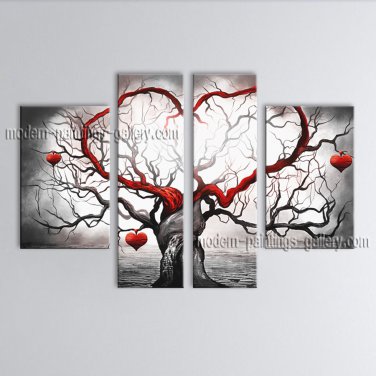 Large Contemporary Wall Art Landscape Painting Tree On Canvas Artworks