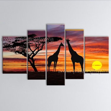 Pentaptych Contemporary Wall Art Landscape Painting Tree Artist Artworks