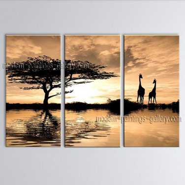 Elegant Contemporary Wall Art Landscape Painting Tree Contemporary Decor