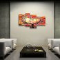 Handmade 4 Pieces Contemporary Wall Art Landscape Painting Tree Scenery