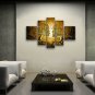 Handmade 5 Pieces Contemporary Wall Art Landscape Painting Tree Scenery