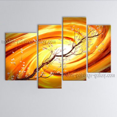 Large Contemporary Wall Art Landscape Painting Tree Decoration Ideas