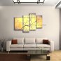 4 Pieces Contemporary Wall Art Landscape Painting Tree Oil On Canvas