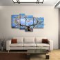 4 Pieces Contemporary Wall Art Landscape Painting Tree Ready To Hang