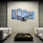 4 Pieces Contemporary Wall Art Landscape Painting Tree Ready To Hang
