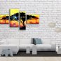 Handmade Tetraptych Contemporary Wall Art Landscape Painting Ready To Hang