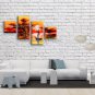 Tetraptych Contemporary Wall Art Landscape Painting Inner Stretched