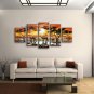 Pentaptych Contemporary Wall Art Landscape Painting Inner Stretched