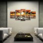 Pentaptych Contemporary Wall Art Landscape Painting Inner Stretched