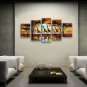 Pentaptych Contemporary Wall Art Landscape Painting On Canvas Artworks