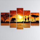 Pentaptych Contemporary Wall Art Landscape Painting Decoration Ideas