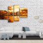 Tetraptych Contemporary Wall Art Landscape Painting Canvas Stretched