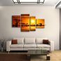 Handmade Tetraptych Contemporary Wall Art Landscape Painting Inner Framed