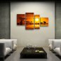Handmade Tetraptych Contemporary Wall Art Landscape Painting Inner Framed