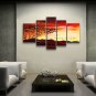 Handmade 5 Pieces Contemporary Wall Art Landscape Painting Inner Framed
