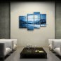 Handmade 4 Pieces Contemporary Wall Art Landscape Painting Africa Scenery