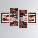 Handmade Large Contemporary Wall Art Landscape Painting Tree Inner Framed